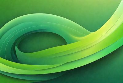 The primary subject of the image is a green spiral design, which is the main focus of the image. The setting is a green background, and the visual style appears to be a digital art or illustration. The colors and mood of the image are predominantly green, creating a calm and soothing atmosphere.