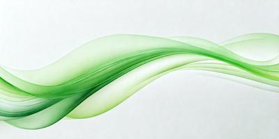 The primary subject of the image is a green leaf, which is the main object, scene, or focus of the image. The leaf is depicted in a digital art style, with a white background and a green color. The leaf appears to be in motion, as if it is flowing or waving. The overall atmosphere of the image is serene and natural, with the green leaf being the central point of interest.