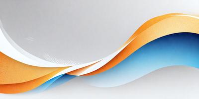 The primary subject of the image is a large, curved wave. The wave is depicted in a patterned design, giving it a unique and artistic appearance. The setting is a white background, which provides a clean and minimalist look to the image. The visual style is a combination of digital art and illustration, creating a dynamic and eye-catching representation of the wave. The colors and mood of the image are predominantly blue and orange, which adds a sense of energy and movement to the scene.