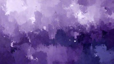 The primary subject of the image is a purple background with a few white spots. The setting is a cloudy sky, and the visual style is a painting or drawing. The dominant colors are purple and white, creating a calm and serene atmosphere.
