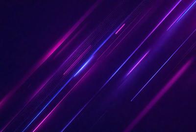 The primary subject of the image is a purple background with a series of bright, colorful lines or streaks. The setting appears to be a dark or black background, which contrasts with the vibrant colors of the lines. The visual style of the image is a combination of digital art and illustration, as the lines are created through a digital medium. The colors and mood of the image are predominantly purple and vibrant, creating a sense of energy and movement.