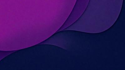 The primary subject of the image is a purple and blue patterned wallpaper. The setting is a room with a purple wall, and the visual style is a digital art or illustration. The dominant colors in the image are purple and blue, creating a calm and soothing atmosphere.