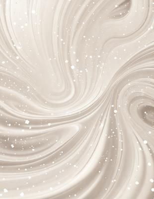 The primary subject of the image is a swirling, flowing mass of white cream, which appears to be a creamy substance or frosting. The setting is a white background, which provides a clean and uncluttered appearance. The visual style is a close-up of the creamy substance, showcasing its texture and movement. The colors and mood of the image are predominantly white, giving it a clean and fresh appearance.