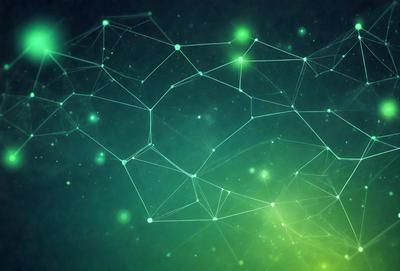 The primary subject of the image is a green, glowing, and intricate network of lines, which appears to be a digital art or illustration. The setting is a dark background, which contrasts with the bright green lines. The visual style is a combination of digital art and illustration, creating a unique and captivating image. The colors and mood of the image are predominantly green, with a sense of depth and complexity, giving the impression of a futuristic or technological environment.