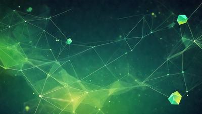 The primary subject of the image is a green background with a pattern of yellow and green lines. The setting appears to be a dark, possibly futuristic environment. The visual style of the image is a combination of digital art and illustration, creating a unique and intriguing pattern. The colors and mood of the image are predominantly green and dark, giving it a somewhat mysterious and futuristic feel.