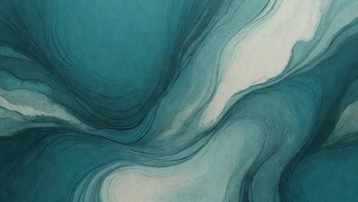 The primary subject of the image is a blue and white ocean scene. The setting is a large body of water with waves and ripples. The visual style is a combination of digital art and illustration, creating a dynamic and artistic representation of the ocean. The dominant colors are blue and white, which contribute to a calming and serene atmosphere.