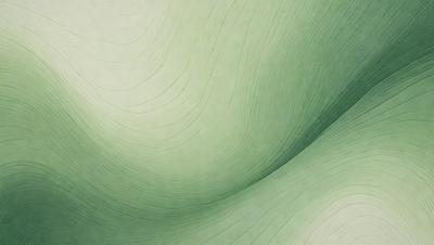 The primary subject of the image is a large, curved, and wavy green surface. The setting is a close-up of the green surface, which appears to be a pattern or a texture. The visual style is a digital art or illustration, as the green surface is depicted in a detailed and intricate manner. The colors and mood of the image are predominantly green, creating a serene and natural atmosphere.