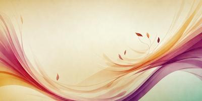 The primary subject of the image is a painting of a leafy branch. The setting is a white background, and the visual style is a digital art or illustration. The dominant colors are orange and yellow, creating a warm and vibrant atmosphere.