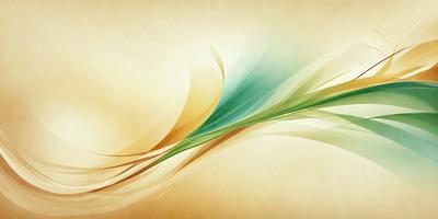 The primary subject of the image is a green and yellow feather, which is the main object, scene, or focus of the image. The setting is a yellow background, and the visual style is a digital art or illustration. The dominant colors are green and yellow, creating a lively and vibrant atmosphere.