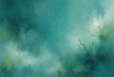 The primary subject of the image is a large body of water, which appears to be a deep blue ocean. The setting is a vast expanse of water, with no visible land or other objects. The visual style of the image is a painting, which gives it a unique and artistic appearance. The colors and mood of the painting are predominantly blue, creating a serene and calming atmosphere.