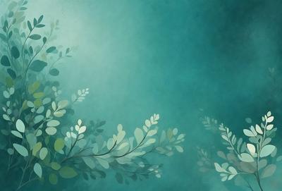 The primary subject of the image is a green tree with leaves. The tree is depicted in a digital art style, with a blue background and a green leafy tree. The visual style of the image is a combination of digital art and illustration. The colors and mood of the image are predominantly green, with a calm and serene atmosphere.