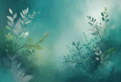 The primary subject of the image is a tree with green leaves. The tree is surrounded by a blue background, which gives the scene a calm and serene atmosphere. The visual style of the image is a combination of digital art and illustration, creating a vibrant and detailed representation of the tree. The colors and mood of the image are predominantly green and blue, reflecting the natural beauty of the tree and its surroundings.
