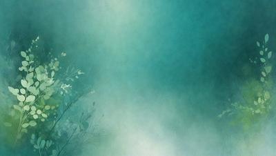 The primary subject of the image is a tree with green leaves. The setting is a forest, and the visual style is a painting. The colors and mood of the painting are predominantly green, creating a serene and natural atmosphere.