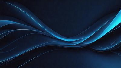 The primary subject of the image is a blue wave pattern. The setting is a dark blue background, which creates a contrasting effect with the wave pattern. The visual style is a digital art or illustration, as the wave pattern appears to be a digital creation. The colors and mood of the image are predominantly blue, giving it a calm and serene atmosphere.