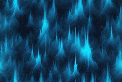 The primary subject of the image is a blue background with a pattern of blue and white lightning bolts. The setting is a dark blue sky, and the visual style is a digital art or illustration. The dominant colors are blue and white, creating a calm and serene atmosphere.