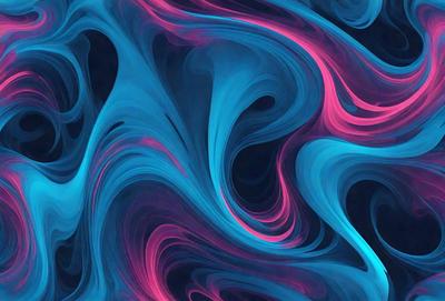 The primary subject of the image is a blue and pink swirling pattern, which appears to be a digital art or illustration. The setting is a dark background, which contrasts with the vibrant colors of the swirling pattern. The visual style suggests that the image is a creative and artistic representation of a swirling motion. The dominant colors are blue and pink, creating a lively and energetic atmosphere.