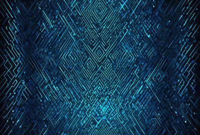 The primary subject of the image is a blue and white patterned wallpaper. The setting is a blue and white patterned wall, which serves as the background. The visual style is a digital art or illustration, as the pattern is intricate and well-defined. The dominant colors are blue and white, creating a calm and soothing atmosphere.