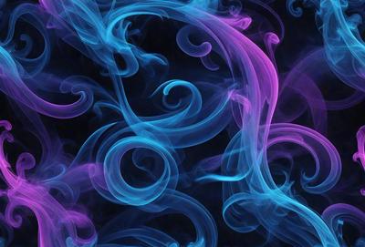 The primary subject of the image is a blue and purple swirl pattern, which appears to be a digital art or illustration. The setting is a dark background, which contrasts with the swirl pattern. The visual style is a combination of digital art and illustration, creating a unique and captivating image. The dominant colors are blue and purple, giving the image a calming and soothing atmosphere.