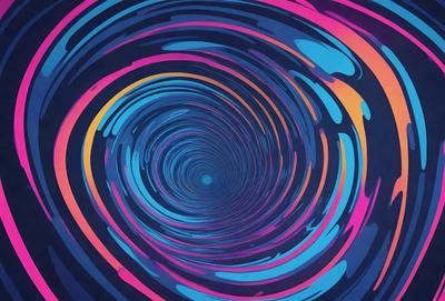 The primary subject of the image is a colorful spiral, which appears to be a digital art or illustration. The spiral is set against a blue background, giving it a vibrant and lively appearance. The visual style of the image suggests that it is a creative and artistic representation of a spiral, possibly inspired by the natural world or abstract patterns. The dominant colors in the image are blue and various shades of pink, which contribute to the spiral's vivid and energetic mood.
