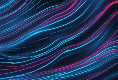 The primary subject of the image is a blue and pink swirl pattern. The setting is a dark background, which contrasts with the swirl pattern. The visual style is a digital art or illustration, creating a vibrant and dynamic appearance. The dominant colors are blue and pink, giving the image a lively and energetic mood.