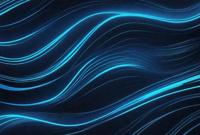 The primary subject of the image is a blue, swirling, and flowing pattern. The setting is a dark background, which contrasts with the vibrant blue color of the swirl. The visual style appears to be a digital art or illustration, as the swirl is depicted in a fluid and dynamic manner. The colors and mood of the image are predominantly blue, creating a sense of calmness and tranquility.
