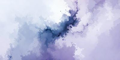 The primary subject of the image is a cloudy sky with a purple hue. The setting is a cloudy day, and the visual style is a digital art or illustration. The colors and mood of the image are predominantly purple, creating a calm and serene atmosphere.