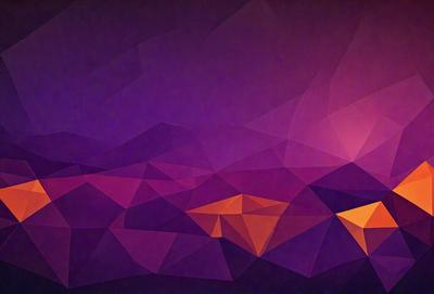 The primary subject of the image is a purple and orange geometric pattern. The setting is a dark, purple sky, which creates a moody atmosphere. The visual style is a combination of digital art and illustration, giving the image a unique and artistic appearance. The dominant colors are purple and orange, which create a striking contrast against the dark sky.