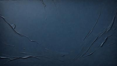 The primary subject of the image is a blue background with a few white streaks. The setting is a dark room, and the visual style appears to be a painting or drawing. The colors and mood of the image are predominantly dark and moody, with the blue background and white streaks creating a sense of depth and contrast.