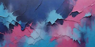 The primary subject of the image is a painting with a blue and pink color scheme. The setting is a canvas, and the visual style appears to be a combination of digital art and illustration. The painting features a variety of colors, including blue, pink, and purple, creating a vibrant and lively atmosphere.