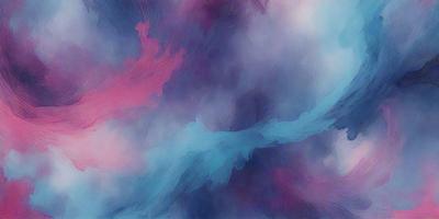 The primary subject of the image is a blue and purple cloud. The setting is a blue and purple sky, which serves as the background. The visual style is a digital art or illustration, creating a vibrant and colorful atmosphere. The dominant colors are blue and purple, giving the scene a calming and serene mood.