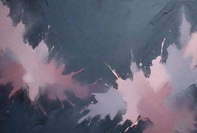 The primary subject of the image is a painting or drawing of a colorful splash, with a blue background. The visual style appears to be a combination of digital art and illustration, as the colors and mood are vibrant and lively. The setting or background is a canvas or a wall, and the overall atmosphere is energetic and dynamic.