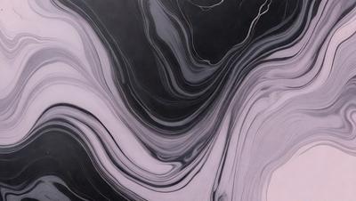 The primary subject of the image is a large, swirling, and flowing pattern of dark and light colors. The setting is a black and white background, which contrasts with the swirling pattern. The visual style is a combination of digital art and illustration, creating a dynamic and artistic representation of the swirling pattern. The colors and mood of the image are predominantly dark and moody, with the swirling pattern adding a sense of movement and depth to the overall composition.