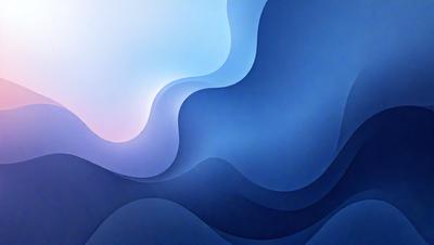 The primary subject of the image is a blue and white wave pattern. The setting is a blue background, which creates a visually appealing contrast with the wave pattern. The visual style is a combination of digital art and illustration, giving the image a modern and artistic appearance. The dominant colors are blue and white, creating a calming and serene atmosphere.
