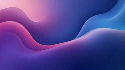 The primary subject of the image is a blue and pink wave, which is the main focus of the scene. The setting is a blue background, and the visual style appears to be a digital art or illustration. The dominant colors in the image are blue and pink, creating a calming and serene atmosphere.