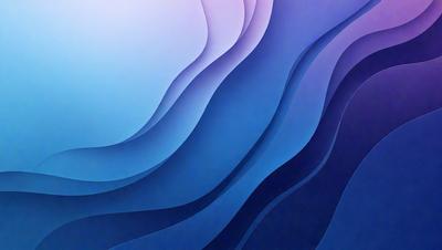 The primary subject of the image is a blue and purple ocean wave. The setting is a blue ocean, and the visual style is a digital art or illustration. The dominant colors are blue and purple, creating a serene and calming atmosphere.