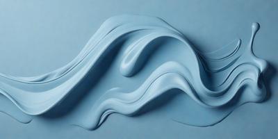 The primary subject of the image is a blue wave, which is the main object, scene, or focus of the image. The setting is a blue background, and the visual style is a digital art or illustration. The dominant colors are blue and white, creating a calm and serene atmosphere.