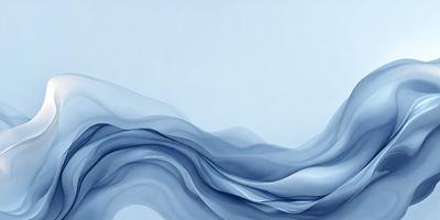 The primary subject of the image is a blue ocean with waves. The setting is a vast expanse of water, and the visual style is a painting or drawing. The colors and mood are predominantly blue, creating a serene and calming atmosphere.