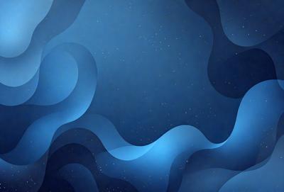 The primary subject of the image is a blue, swirling, and curved pattern. The setting is a dark blue background, which creates a contrasting effect with the swirling pattern. The visual style is a combination of digital art and illustration, giving the image a unique and artistic appearance. The dominant colors are blue and black, creating a calm and serene atmosphere.