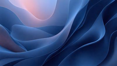 The primary subject of the image is a blue and white swirl pattern. The setting is a blue background, and the visual style appears to be a digital art or illustration. The dominant colors are blue and white, creating a calm and soothing atmosphere.