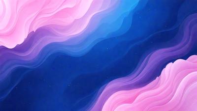 The primary subject of the image is a colorful, abstract artwork featuring a blue background with swirling, pink and purple colors. The visual style of the image is digital art, and the colors and mood convey a sense of vibrancy and creativity.