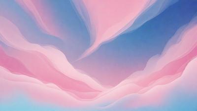 The primary subject of the image is a cloudy sky with a pink and blue hue. The setting is a cloudy day with a backdrop of a pink and blue sky. The visual style is a digital art or illustration, creating a vibrant and colorful atmosphere. The colors and mood of the image are predominantly pink and blue, giving it a warm and inviting feel.