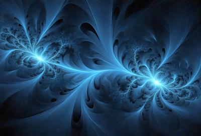 The primary subject of the image is a blue spiral pattern, which is the main object, scene, or focus of the image. The setting or background features a blue and black background, which adds to the overall atmosphere of the image. The visual style of the image is digital art, as it appears to be a digital creation rather than a photo or illustration. The colors and mood of the image are predominantly blue, creating a sense of calmness and tranquility.