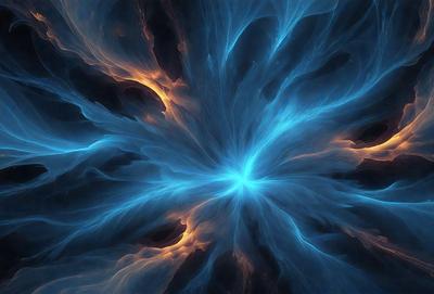The primary subject of the image is a blue, swirling, and glowing pattern, which appears to be a digital art or illustration. The setting is a dark background, which contrasts with the vibrant blue swirls. The visual style suggests that the image is a creative and artistic representation of a swirling, glowing pattern. The colors and mood of the image are predominantly blue, creating a sense of depth and intrigue.