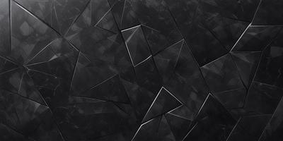 The primary subject of the image is a black and white patterned surface, which appears to be a wall or a piece of art. The setting is a dark room, and the visual style is a combination of a photo and digital art. The dominant colors are black and white, and the overall atmosphere is mysterious and intriguing.