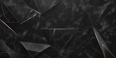 The primary subject of the image is a black and gold marble wall. The setting is a room with a black and gold marble wall as the main focus. The visual style is a close-up of the marble wall, showcasing its intricate patterns and textures. The colors and mood of the image are predominantly black and gold, giving it a luxurious and elegant appearance.