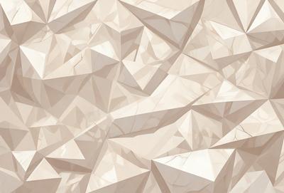 The image features a white, textured wall with a geometric pattern. The wall appears to be made of a combination of stone and concrete, giving it a unique and interesting appearance. The pattern on the wall is reminiscent of a diamond shape, adding a sense of depth and complexity to the overall design. The wall's texture and pattern create a visually appealing and intriguing environment.