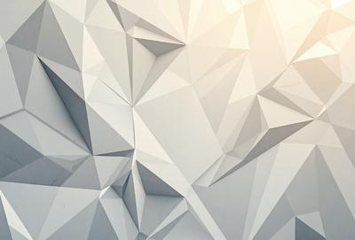 The primary subject of the image is a white wall with a geometric pattern. The setting is a room with a white background. The visual style is a combination of photo and digital art, creating a unique and intricate design. The dominant colors are white and gray, giving the image a clean and minimalist appearance.
