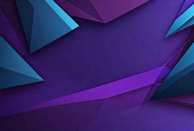 The primary subject of the image is a purple and blue geometric pattern. The setting is a purple background, and the visual style appears to be a digital art or illustration. The dominant colors in the image are purple and blue, creating a calm and soothing atmosphere.