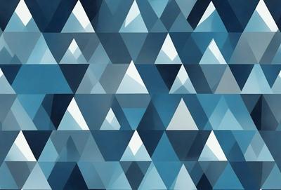 The primary subject of the image is a blue and white pattern, which is a digital artwork. The setting is a blue background, and the visual style is a combination of digital art and illustration. The dominant colors are blue and white, creating a calm and soothing atmosphere.