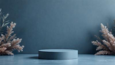The primary subject of the image is a blue table with a blue square on top of it. The setting is a blue wall, which creates a cohesive and visually appealing environment. The visual style is a photo, capturing the details of the table and the square on it. The colors and mood of the image are predominantly blue, giving it a calm and serene atmosphere.